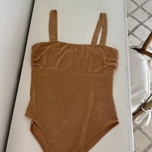 Tan color forever 21 tank top fitted bodysuit